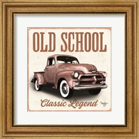 Framed 'Old School Vintage Trucks I' border=