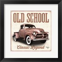 Old School Vintage Trucks I Framed Print