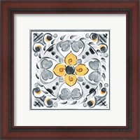 Framed 'Morning Bloom VIII Gray' border=