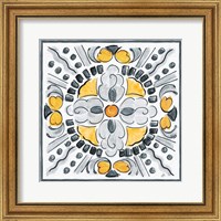 Framed 'Morning Bloom VI Gray' border=