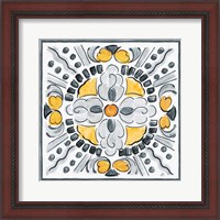 Framed 'Morning Bloom VI Gray' border=