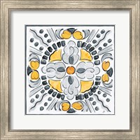 Framed 'Morning Bloom VI Gray' border=