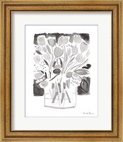 Framed 'Lemon Gray Tulips I' border=