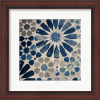 Framed 'Alhambra Tile III Stone' border=