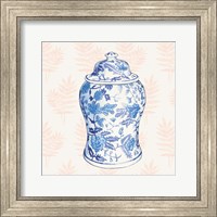 Framed Ginger Jar VI Coral No Border