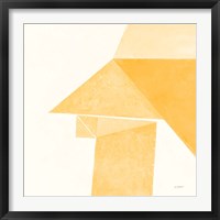 Framed 'Paper Work II Yellow' border=