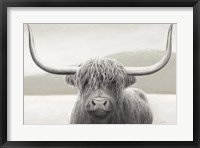 Framed Highland Cow Neutral