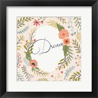 Framed Retro Garden II Pale Blush Dream