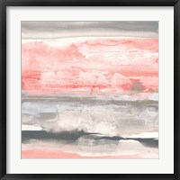 Charcoal and Coral II Framed Print