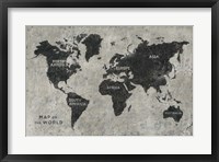 Framed Grunge World Map