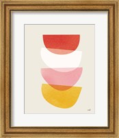 Framed 'Balance II Warm' border=