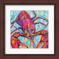 Framed 'Lilly Lobster III' border=