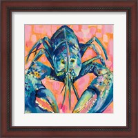 Framed 'Lilly Lobster I' border=