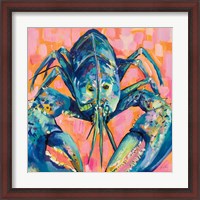 Framed 'Lilly Lobster I' border=