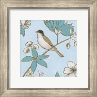 Framed 'Toile Birds IV' border=