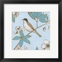 Framed 'Toile Birds IV' border=