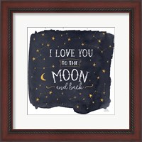 Framed 'Celestial Love I Sq' border=