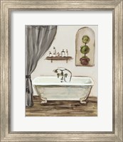 Framed 'Tuscan Bath I Greige' border=