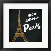 Framed Mon Paris Gold I