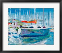 Framed Marina Sailboats