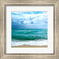 Framed 'Teal Surf II' border=