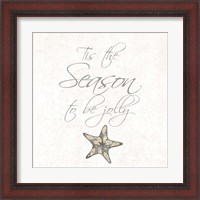 Framed 'Silver Coast Christmas Square IV' border=