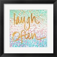 Framed Laugh Often Neon