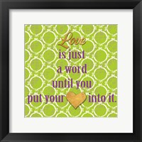 Love and Smile I Framed Print