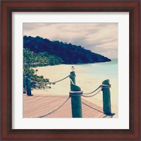 Framed 'Island Vacation IV' border=