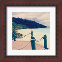 Framed 'Island Vacation IV' border=