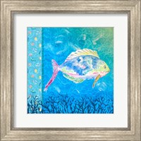 Framed 'Under the Sea I' border=