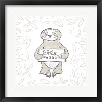 Framed 'Animal Hugs I' border=