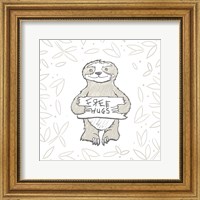 Framed 'Animal Hugs I' border=