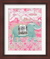 Framed 'Pink Bazaar II' border=