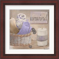 Framed 'Lavender Bath I' border=