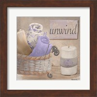 Framed 'Lavender Bath I' border=