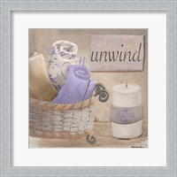 Framed Lavender Bath I