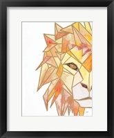 Framed Retro Lion