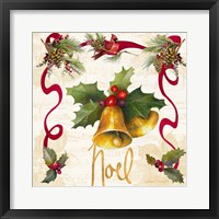 Christmas Poinsettia Ribbon III Framed Print