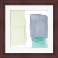 Framed 'Teal and Grey Abstract II' border=