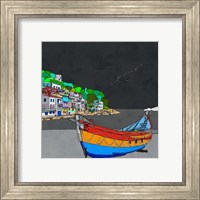 Framed 'Boat Ride along the Coast I' border=