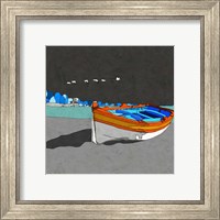 Framed 'Boat Ride along the Coast II' border=