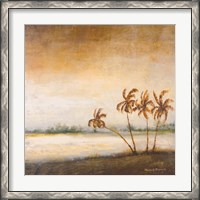 Framed 'Coastal Romance II' border=