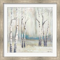 Framed 'Watercolor December Birch I' border=