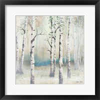 Framed 'Watercolor December Birch II' border=