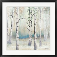 Framed 'Watercolor December Birch II' border=