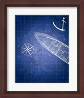 Framed 'Blue Prints II' border=