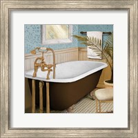 Framed 'Afternoon Bath I' border=