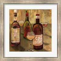 Framed 'Bottle of Wine I' border=