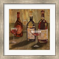 Framed 'Bottle of Wine II' border=